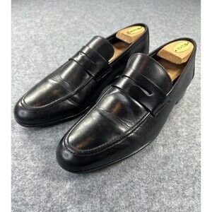 To Boot New York Adam Derrick Black Leather Penny Strap Loafer Dress Shoes 9